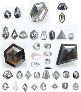 Picture of Salt and Pepper diamonds assortment of shapes Picture of Salt and Pepper diamonds assortment of shapes